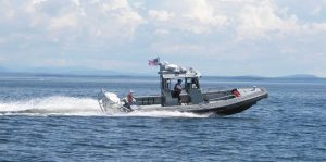 Silver Ships Ambar Series AM 800 patrol boat open pilothouse